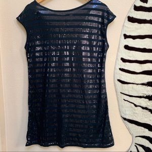 XHILARATION SEQUINNED sleeveless Black Tunic Dress